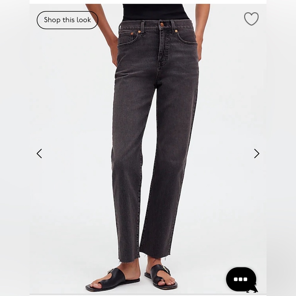 Madewell The '90s Straight Crop Jean, size 26, NWOT